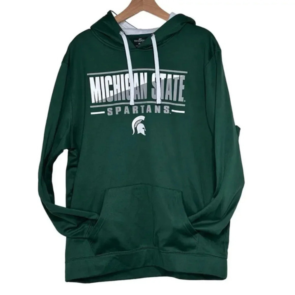 Colosseum Michigan State Spartans Hoodie XL Green‎ Pullover Graphic Sweatshirt